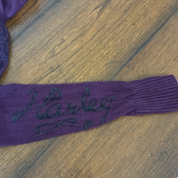 HARLEY DAVIDSON Black Label Collection Women Medium Ribbed Sweater Bikercore Y2K - Picture 11 of 12